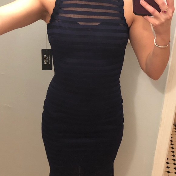 Guess Navy Blue Dress NEVER WORN BRAND NEW - Picture 3 of 8